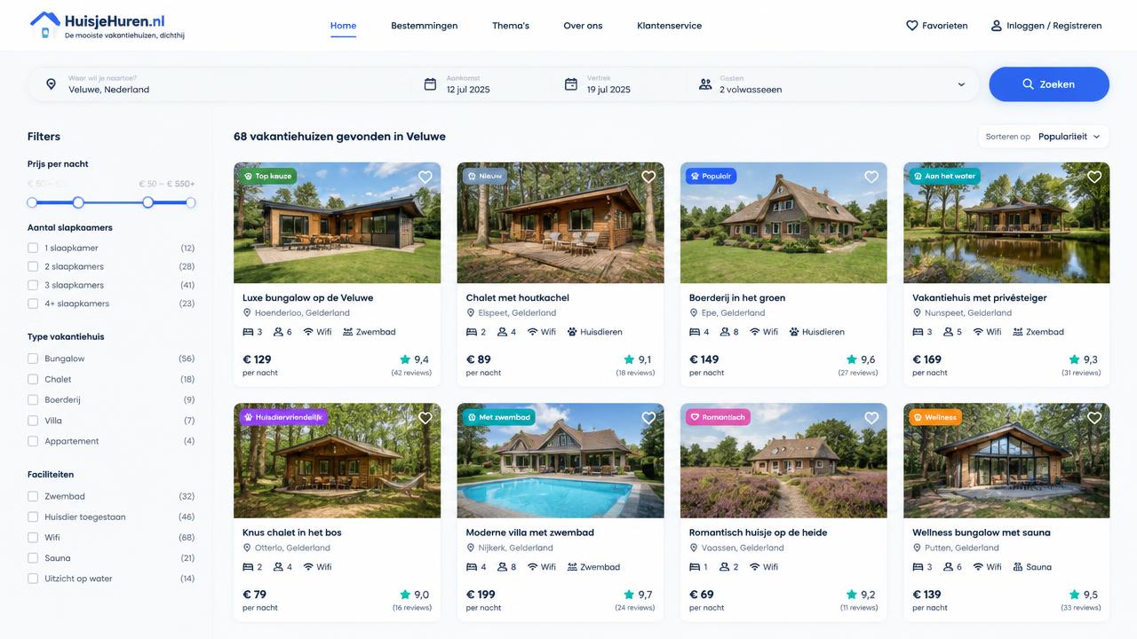 Marketplace example built with AI: StayVista